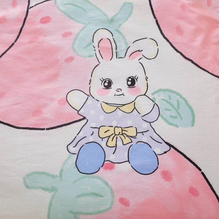 91家纺网 家纺一手货源 找家纺 鱼宝 2022新款全棉幼儿园婴童套件多件套花园小兔新