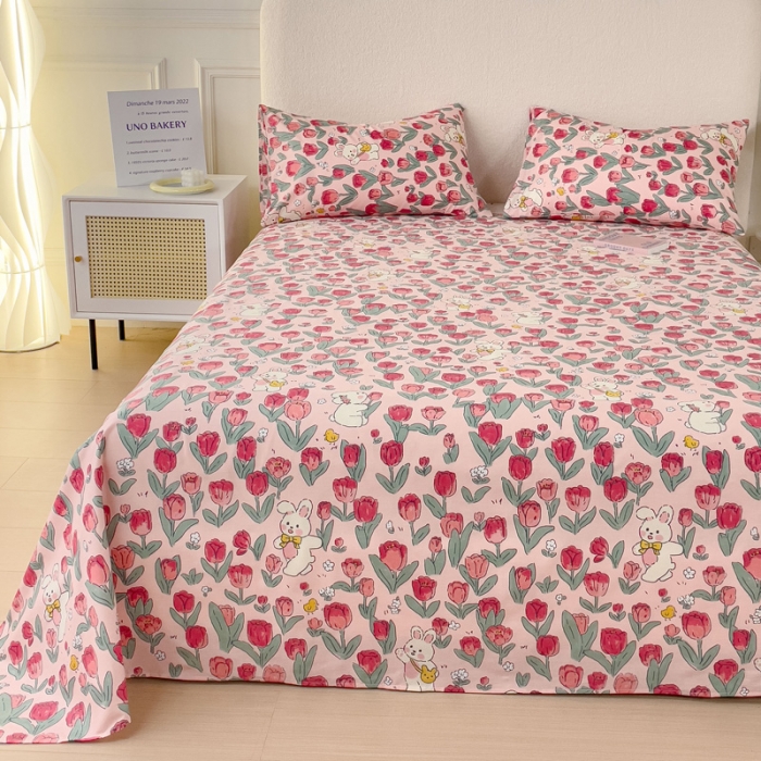 91家纺网 家纺一手货源 找家纺 （总）金丝鸟 2023新款全棉纯棉印花系列单品床单