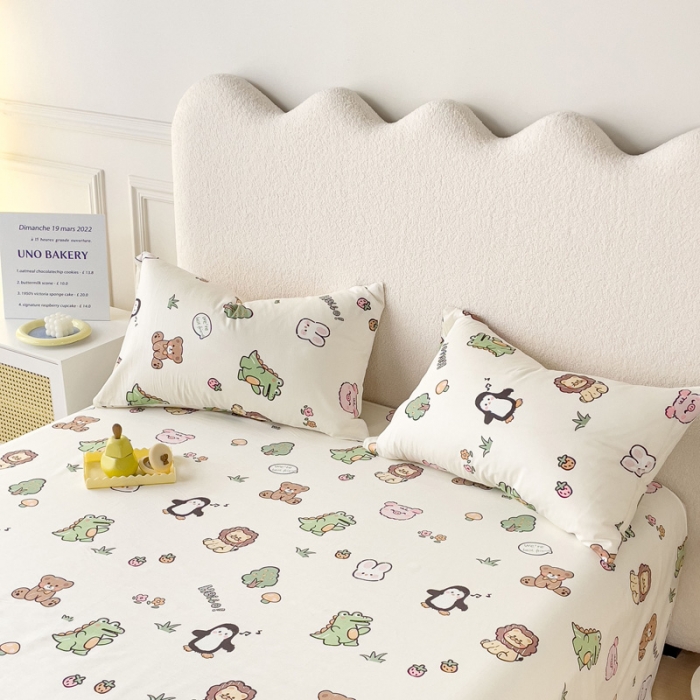 91家纺网 家纺一手货源 找家纺 金丝鸟 2023新款全棉纯棉印花系列单品床单 宠物园