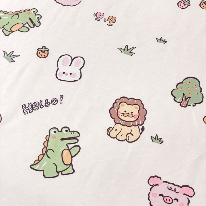 91家纺网 家纺一手货源 找家纺 金丝鸟 2023新款全棉纯棉印花系列单品床单 宠物园