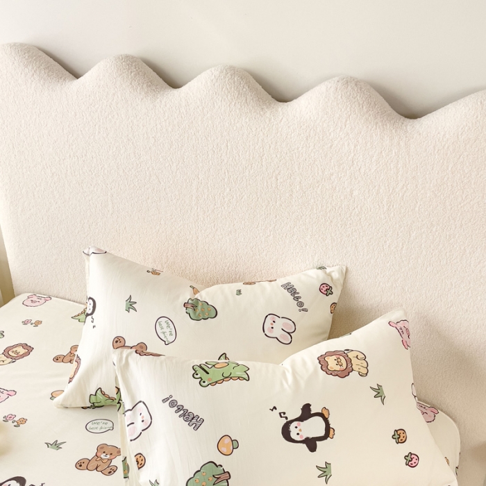 91家纺网 家纺一手货源 找家纺 金丝鸟 2023新款全棉纯棉印花系列单品床单 宠物园