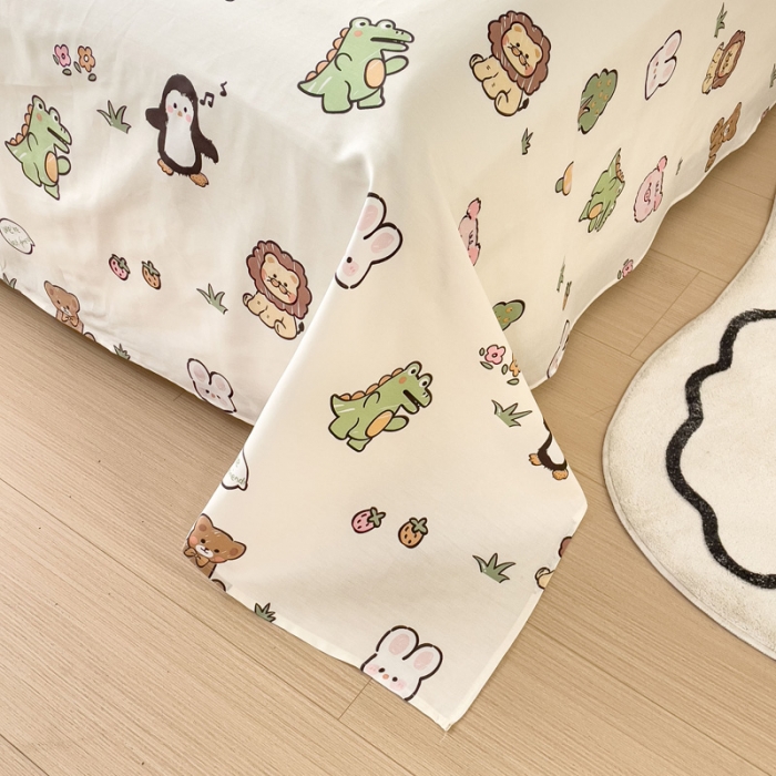 91家纺网 家纺一手货源 找家纺 金丝鸟 2023新款全棉纯棉印花系列单品床单 宠物园