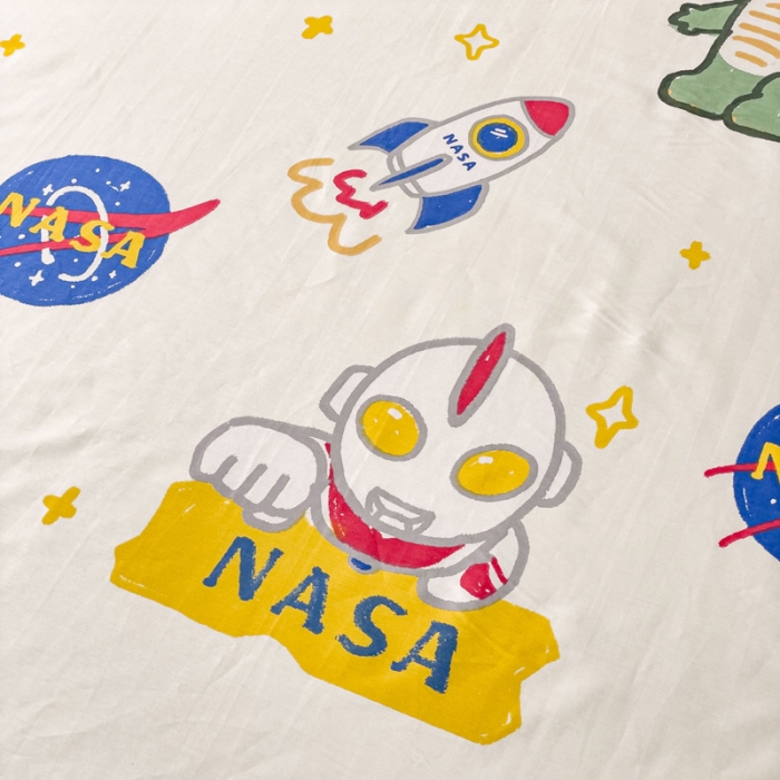 91家纺网 家纺一手货源 找家纺 金丝鸟 2023新款全棉纯棉印花系列单品床单 打怪兽