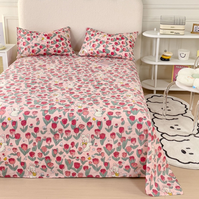 91家纺网 家纺一手货源 找家纺 金丝鸟 2023新款全棉纯棉印花系列单品床单 馥郁