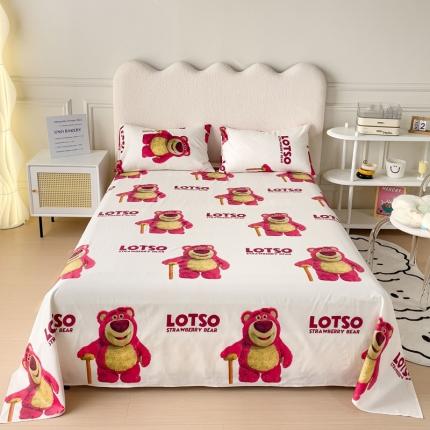 金丝鸟 2023新款全棉纯棉印花系列单品床单 拐杖熊