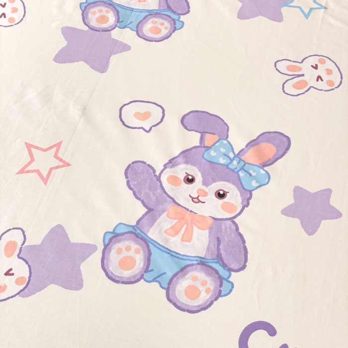 91家纺网 家纺一手货源 找家纺 金丝鸟 2023新款全棉纯棉印花系列单品床单 星黛兔