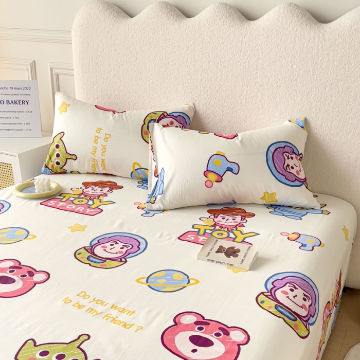 91家纺网 家纺一手货源 找家纺 金丝鸟 2023新款全棉纯棉印花系列单品床单 总动员