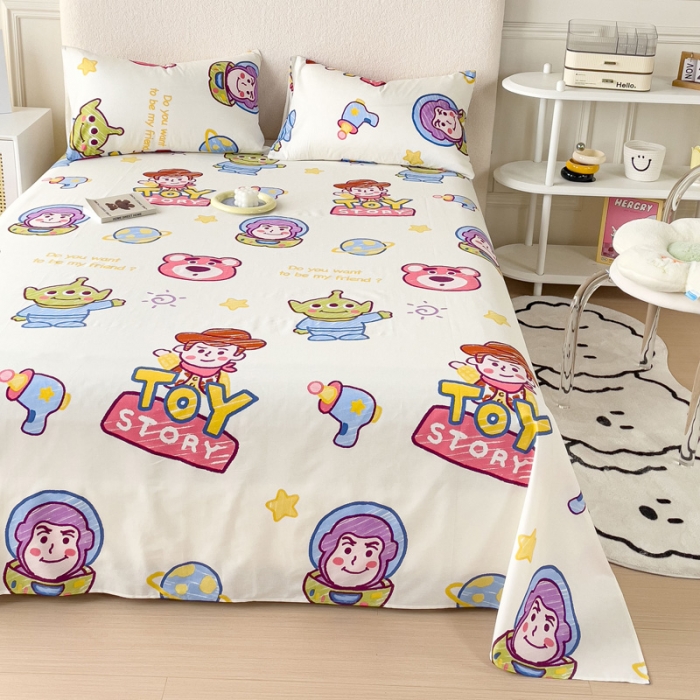 91家纺网 家纺一手货源 找家纺 金丝鸟 2023新款全棉纯棉印花系列单品床单 总动员