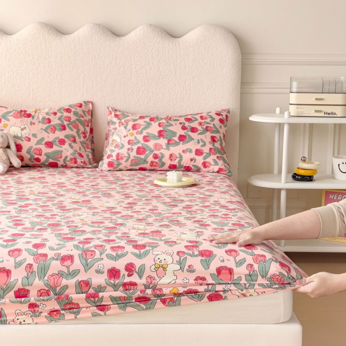 91家纺网 家纺一手货源 找家纺 （总）金丝鸟 2023新款全棉纯棉印花系列单品床笠