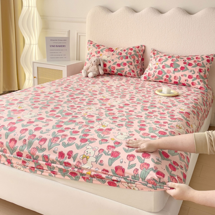 91家纺网 家纺一手货源 找家纺 （总）金丝鸟 2023新款全棉纯棉印花系列单品床笠