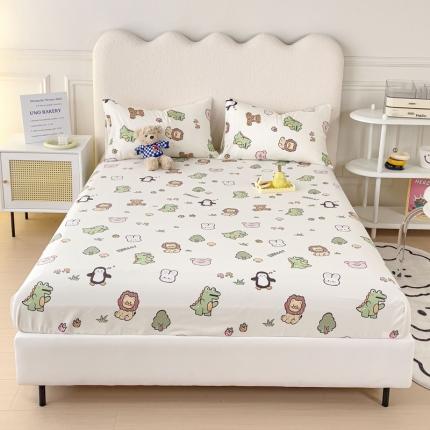 金丝鸟 2023新款全棉纯棉印花系列单品床笠 宠物园