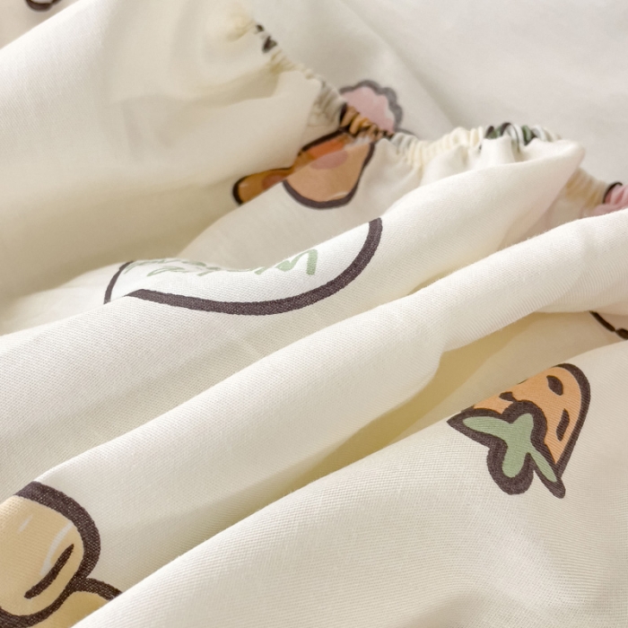 91家纺网 家纺一手货源 找家纺 金丝鸟 2023新款全棉纯棉印花系列单品床笠 宠物园