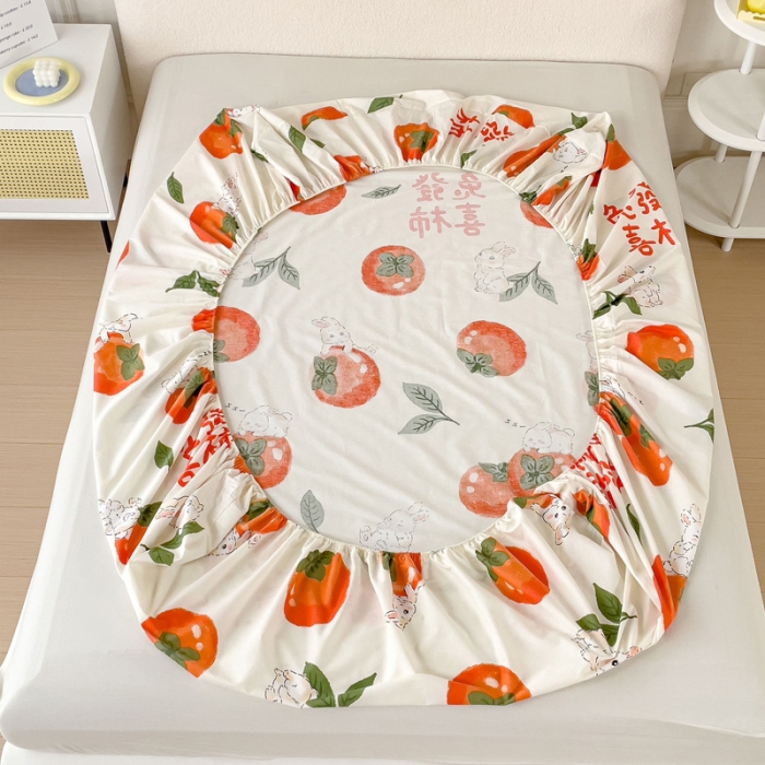 91家纺网 家纺一手货源 找家纺 金丝鸟 2023新款全棉纯棉印花系列单品床笠 发财兔