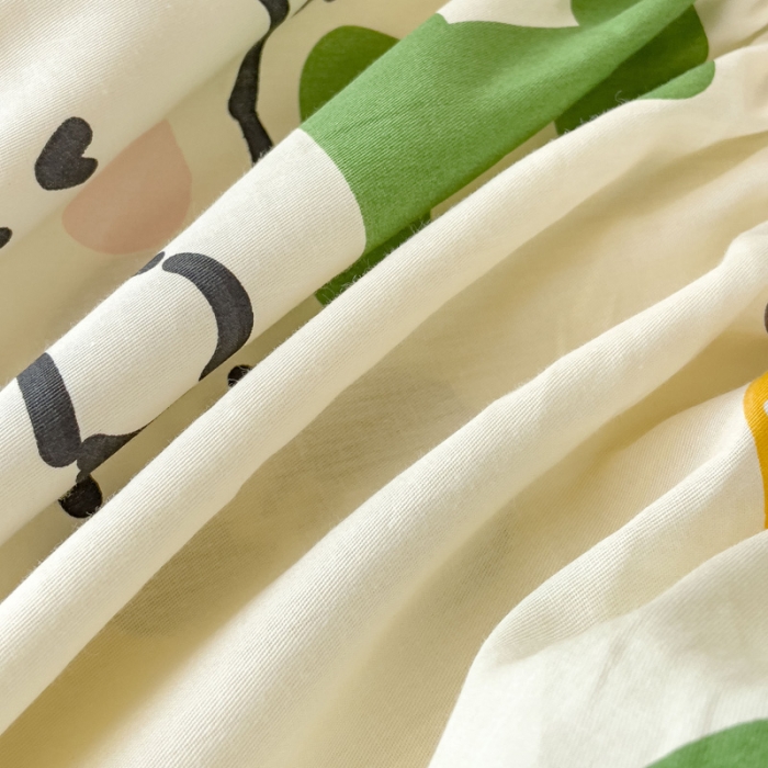 91家纺网 家纺一手货源 找家纺 金丝鸟 2023新款全棉纯棉印花系列单品床笠 快乐汪兔子