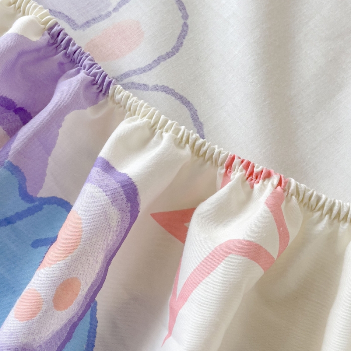 91家纺网 家纺一手货源 找家纺 金丝鸟 2023新款全棉纯棉印花系列单品床笠 星黛兔