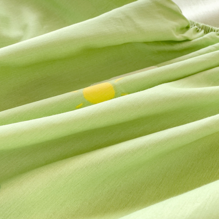 91家纺网 家纺一手货源 找家纺 金丝鸟 2023新款全棉纯棉印花系列单品床笠 汽车小恐龙