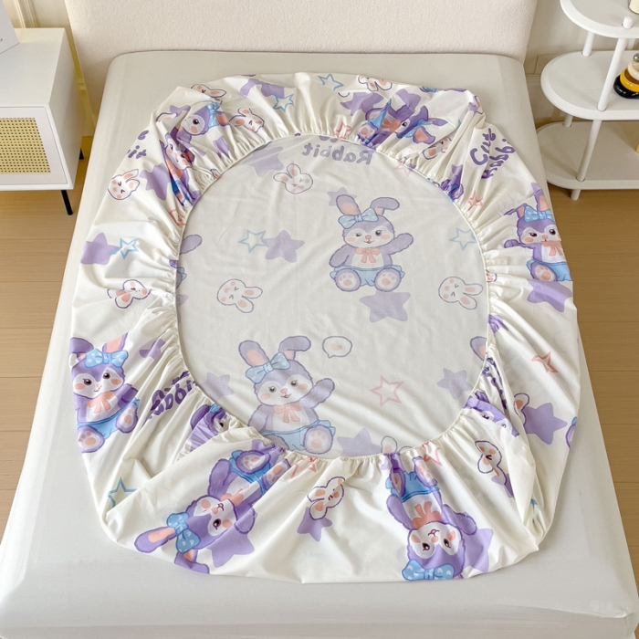 91家纺网 家纺一手货源 找家纺 金丝鸟 2023新款全棉纯棉印花系列单品床笠 星黛兔