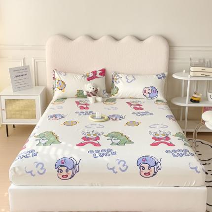 金丝鸟 2023新款全棉纯棉印花系列单品床笠 幸运恐龙