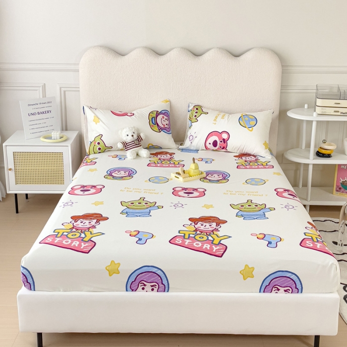 91家纺网 家纺一手货源 找家纺 金丝鸟 2023新款全棉纯棉印花系列单品床笠 总动员