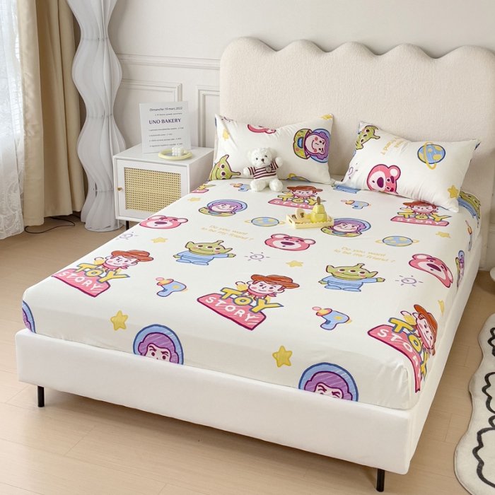 91家纺网 家纺一手货源 找家纺 金丝鸟 2023新款全棉纯棉印花系列单品床笠 总动员