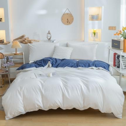 91家纺网 家纺一手货源 找家纺 （总）柠萌家居 2023新款全棉双拼水洗棉单品单被套