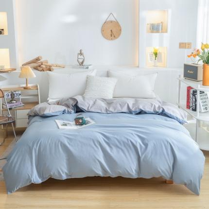 91家纺网 家纺一手货源 找家纺 （总）柠萌家居 2023新款全棉双拼水洗棉单品单被套