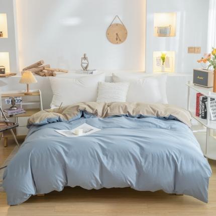 91家纺网 家纺一手货源 找家纺 （总）柠萌家居 2023新款全棉双拼水洗棉单品单被套