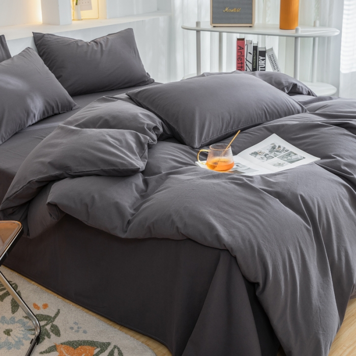 91家纺网 家纺一手货源 找家纺 （总）柠萌家居 2023新款全棉双拼水洗棉单品单被套