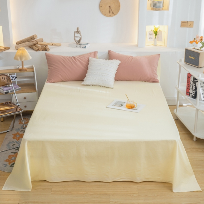 91家纺网 家纺一手货源 找家纺 （总）柠萌家居 2024新款全棉双拼水洗棉四件套