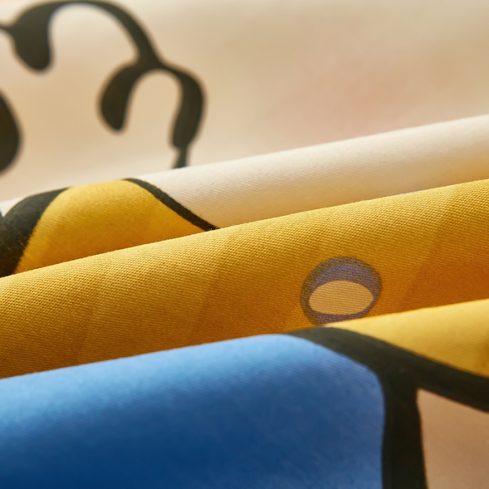 91家纺网 家纺一手货源 找家纺 雲归梦2023新款13372全棉活性大版印花简约居家四件套 波比兔桔