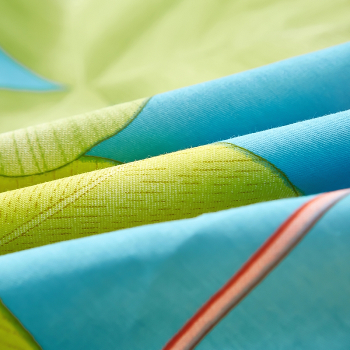 91家纺网 家纺一手货源 找家纺 雲归梦2023新款13372全棉活性大版印花简约居家四件套 风动玲心蓝