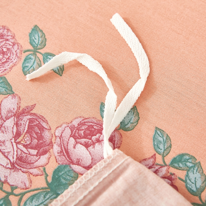 91家纺网 家纺一手货源 找家纺 雲归梦2023新款13372全棉活性大版印花简约居家四件套 花仙子粉