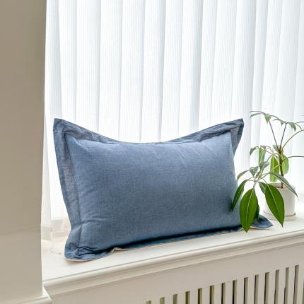 91家纺网 家纺一手货源 找家纺 （总）嘉汀兰 2023新款全棉色织水洗棉纯色撞色款单枕套