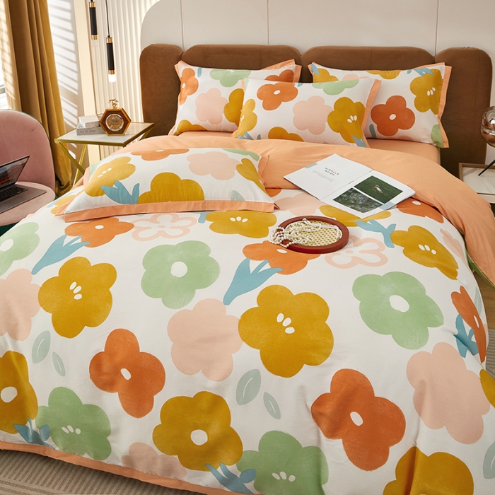 91家纺网 家纺一手货源 找家纺 （总）雲归梦 2023新款13372全棉活性工艺款小版印花四件套