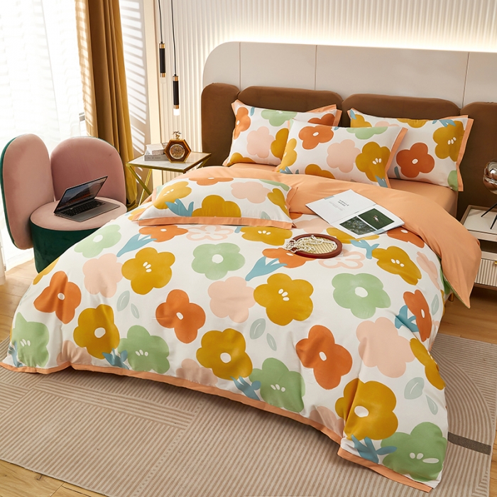 91家纺网 家纺一手货源 找家纺 （总）雲归梦 2023新款13372全棉活性工艺款小版印花四件套