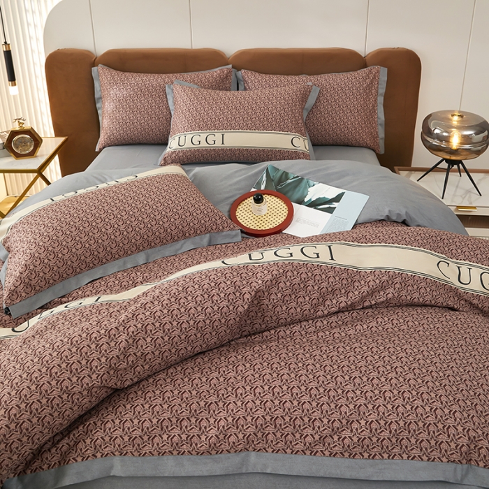 91家纺网 家纺一手货源 找家纺 雲归梦 新款13372全棉活性工艺款小版印花四件套 劳伦咖