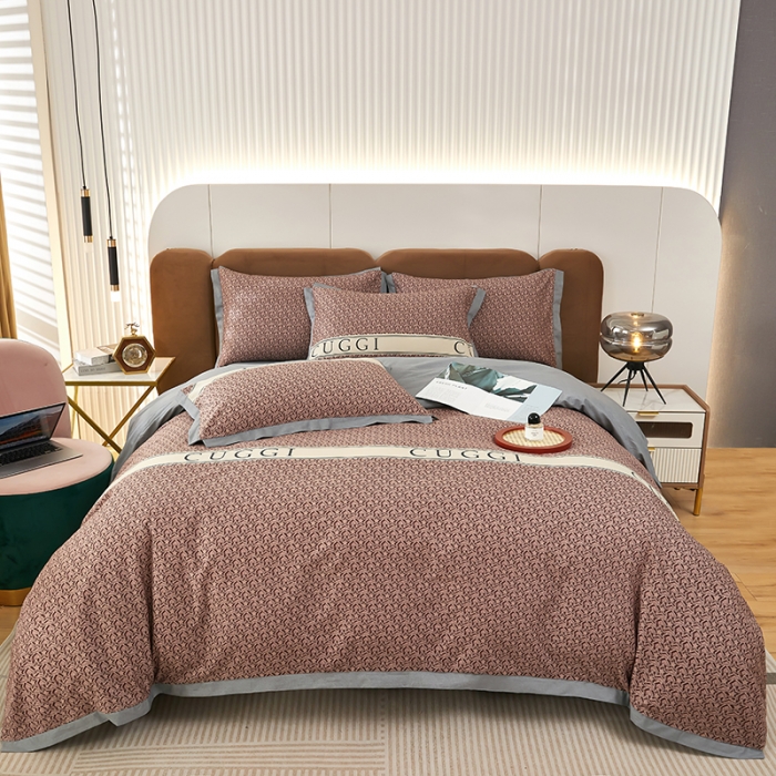 91家纺网 家纺一手货源 找家纺 雲归梦 新款13372全棉活性工艺款小版印花四件套 劳伦咖