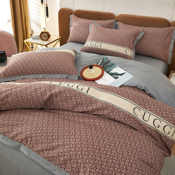 91家纺网 家纺一手货源 找家纺 雲归梦 新款13372全棉活性工艺款小版印花四件套 劳伦咖