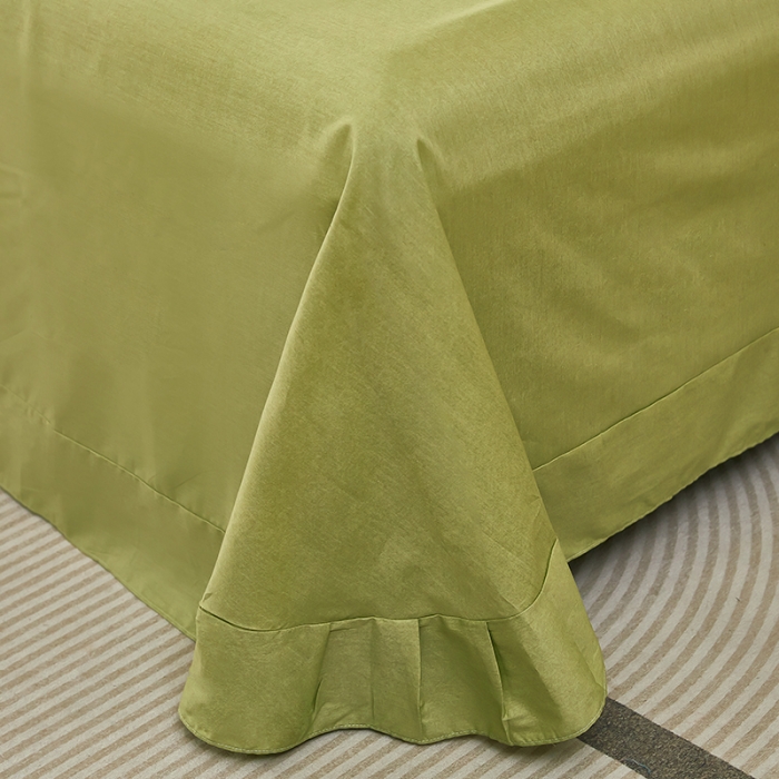 91家纺网 家纺一手货源 找家纺 雲归梦 新款13372全棉活性工艺款小版印花四件套 流年绿