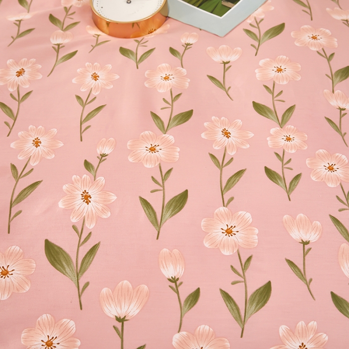 91家纺网 家纺一手货源 找家纺 雲归梦 新款13372全棉活性工艺款小版印花四件套 萌芽粉