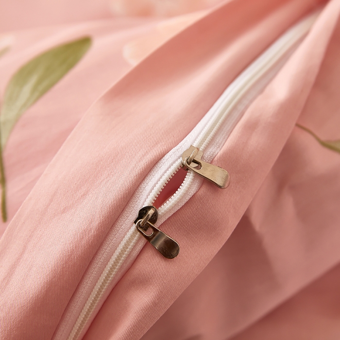 91家纺网 家纺一手货源 找家纺 雲归梦 新款13372全棉活性工艺款小版印花四件套 萌芽粉