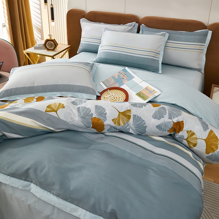 91家纺网 家纺一手货源 找家纺 雲归梦 新款13372全棉活性工艺款小版印花四件套 晚枫歌兰