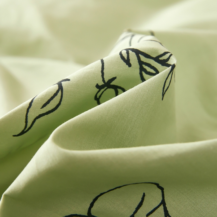 91家纺网 家纺一手货源 找家纺 雲归梦 新款13372全棉活性工艺款小版印花四件套 笑盈绿