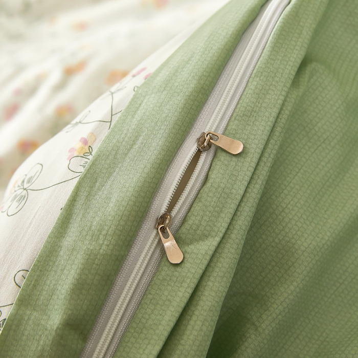 91家纺网 家纺一手货源 找家纺 雲归梦 新款13372全棉活性工艺款小版印花四件套 雪莉绿