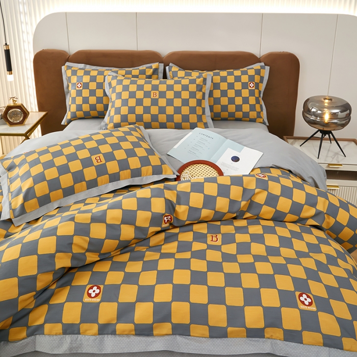 91家纺网 家纺一手货源 找家纺 雲归梦 新款13372全棉活性工艺款小版印花四件套 卓依黄