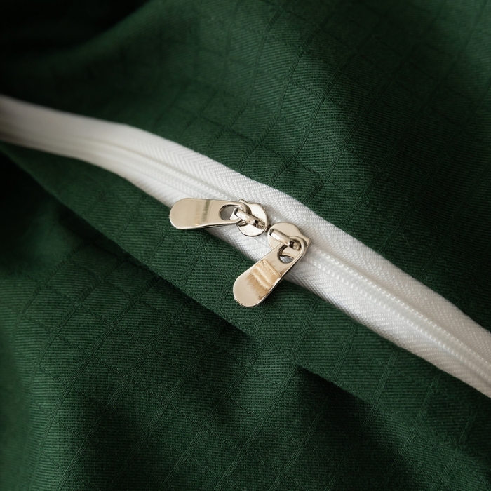 91家纺网 家纺一手货源 找家纺 艾莱 2023新款A类长绒棉水洗80提花埋线工艺款四件套 艾华仕-墨绿