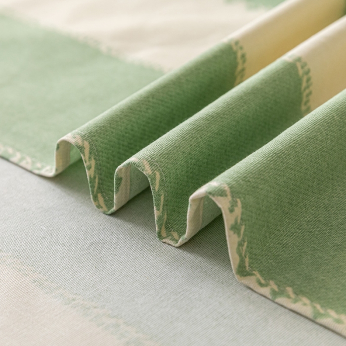 91家纺网 家纺一手货源 找家纺 卧趣家纺 2023新款全棉老粗布单品系列单床单 旷野-绿