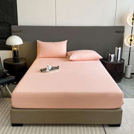 91家纺网 家纺一手货源 找家纺 卧趣家纺 2023新款全棉老粗布单品系列单床笠 月白-粉