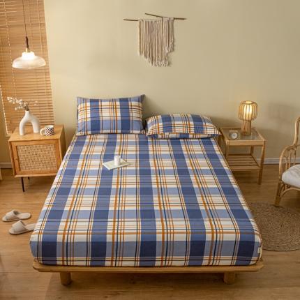 卧趣家纺 2023新款全棉老粗布单品系列单床笠 木岛