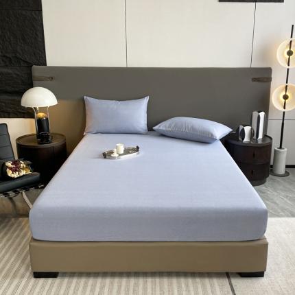 卧趣家纺 2023新款全棉老粗布单品系列单床笠 月白-兰